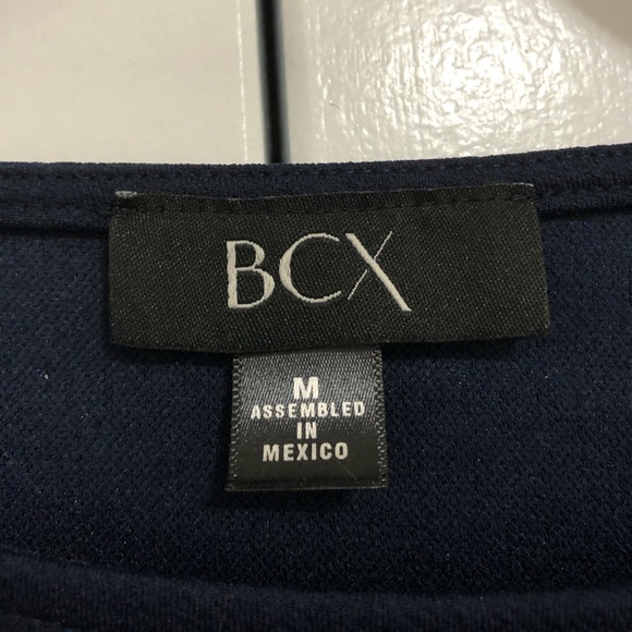 BCX navy blue bell sleeve blouse - Picture 3 of 4